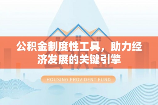 洋山公积金制度性工具，助力经济发展的关键引擎