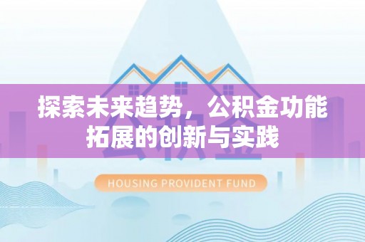 洋山探索未来趋势，公积金功能拓展的创新与实践