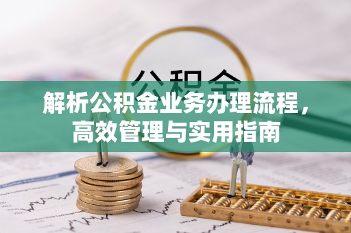 洋山解析公积金业务办理流程，高效管理与实用指南