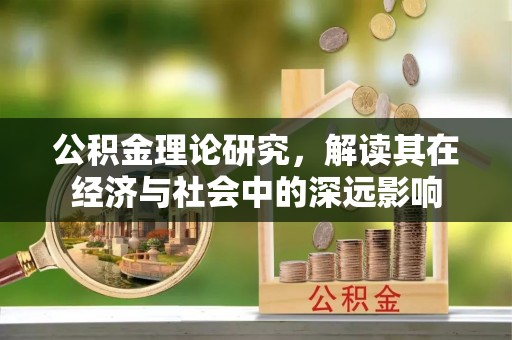 洋山公积金理论研究，解读其在经济与社会中的深远影响