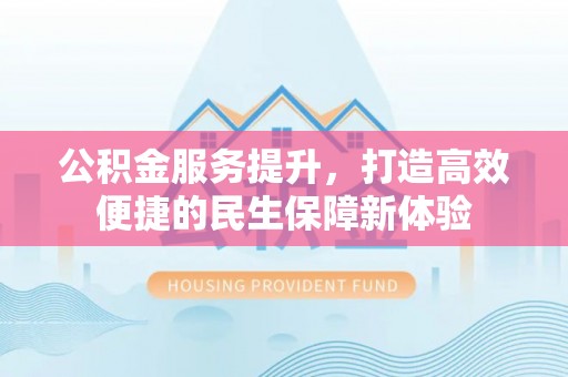 洋山公积金服务提升，打造高效便捷的民生保障新体验