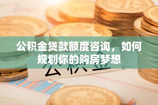 洋山公积金贷款额度咨询，如何规划你的购房梦想