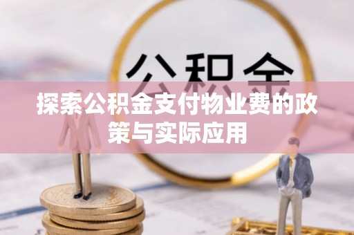 洋山探索公积金支付物业费的政策与实际应用