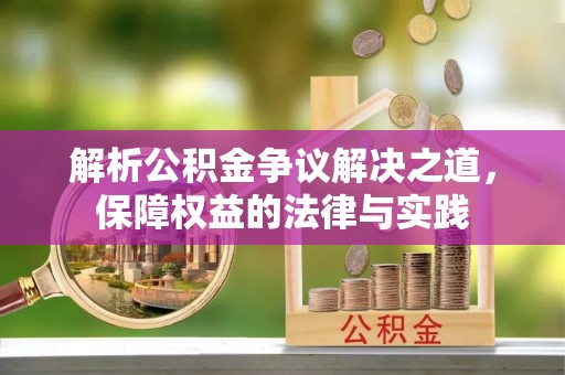 洋山解析公积金争议解决之道，保障权益的法律与实践