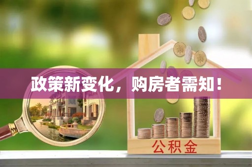 洋山政策新变化，购房者需知！
