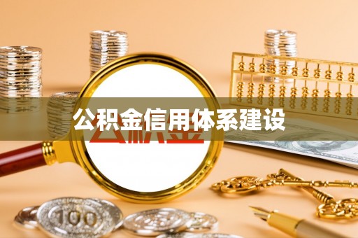 洋山公积金信用体系建设