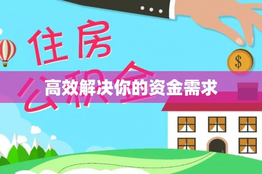 洋山高效解决你的资金需求