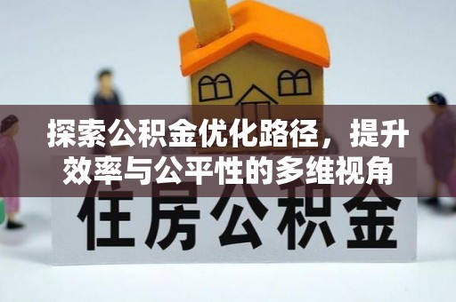 洋山探索公积金优化路径，提升效率与公平性的多维视角