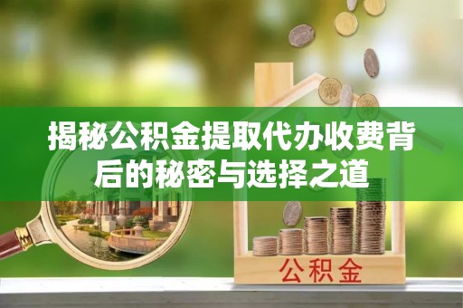 洋山揭秘公积金提取代办收费背后的秘密与选择之道